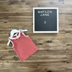 Matilda Jane Choose Your Own Path High Hopes Tank Knit Sleeveless Top Red Pink 2